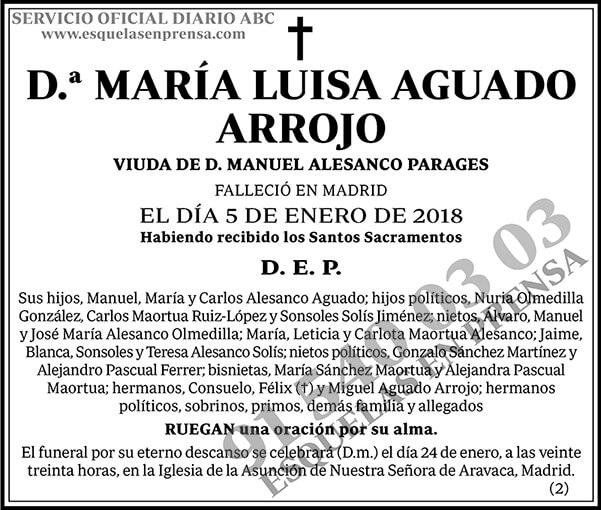 María Luisa Aguado Arrojo